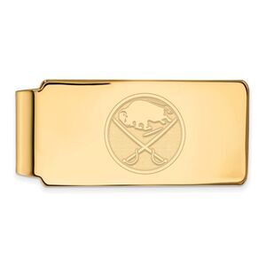 Sterling Silver 14k Yellow Gold Plated NHL Buffalo Sabres Money Clip
